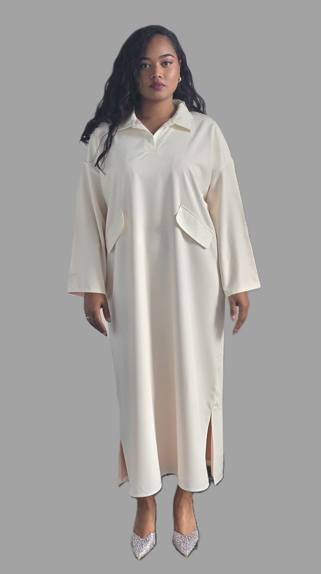 [Pearla] elegante - damesjurk - cocktailjurk- feestjurk- wit - zwart- midi jurk